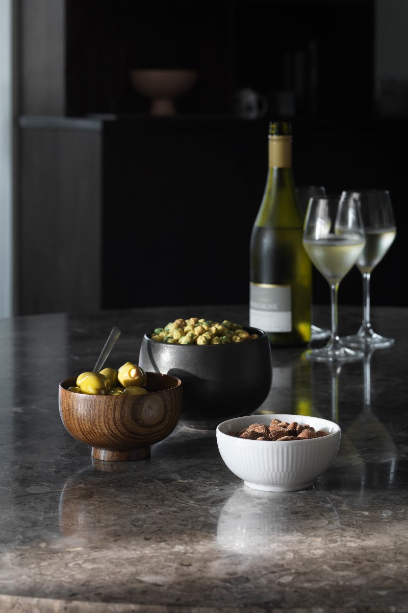 Royal Copenhagen Hvid Riflet skål - 24 cl. - Bahne